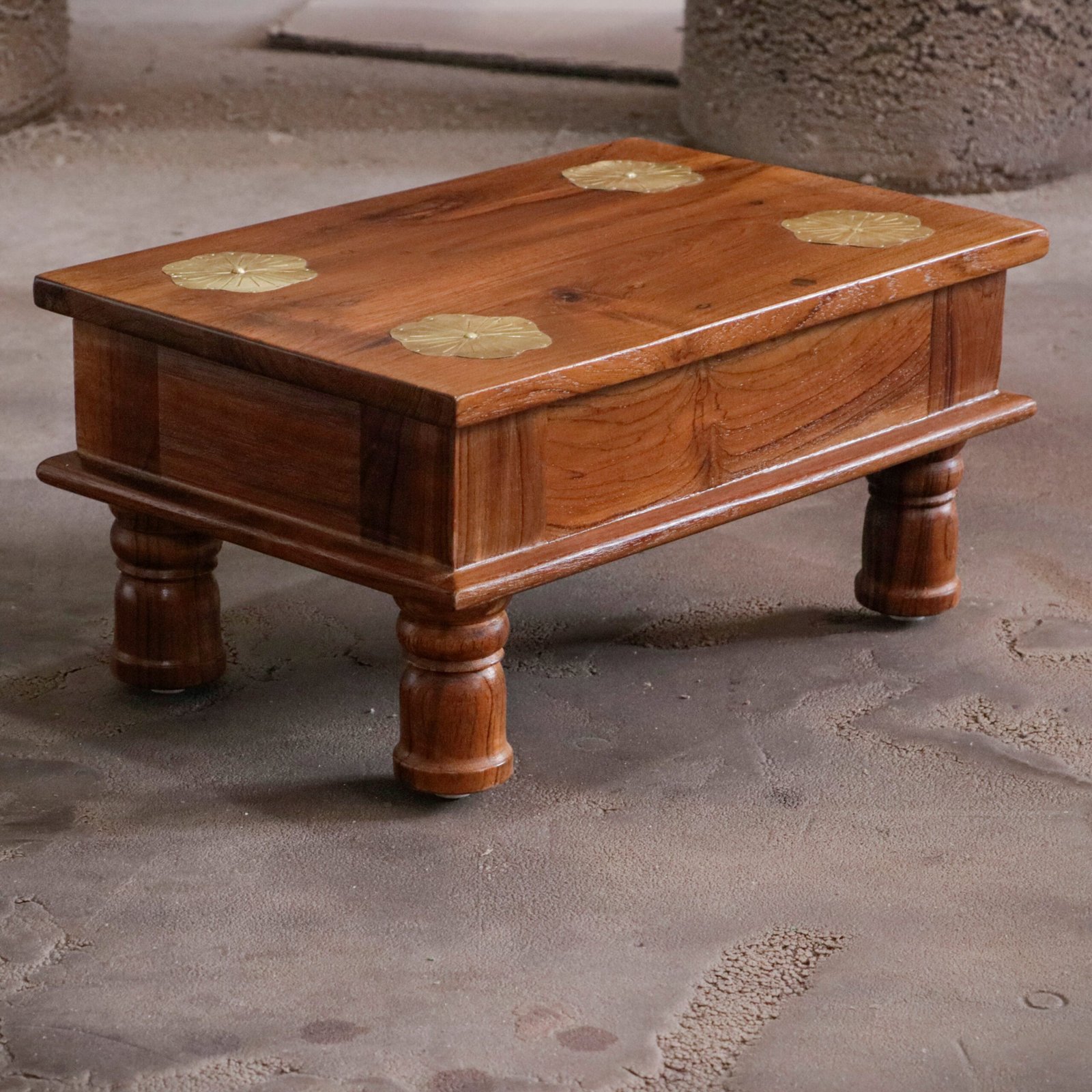 Traditional Natural Brown Finished Handmade Wooden Bajot - Srgun Hut Traditional Natural Brown Finished Handmade Wooden Bajot - Image 4