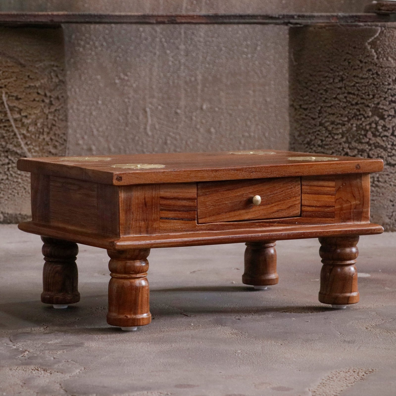 Traditional Natural Brown Finished Handmade Wooden Bajot - Srgun Hut Traditional Natural Brown Finished Handmade Wooden Bajot - Image 5