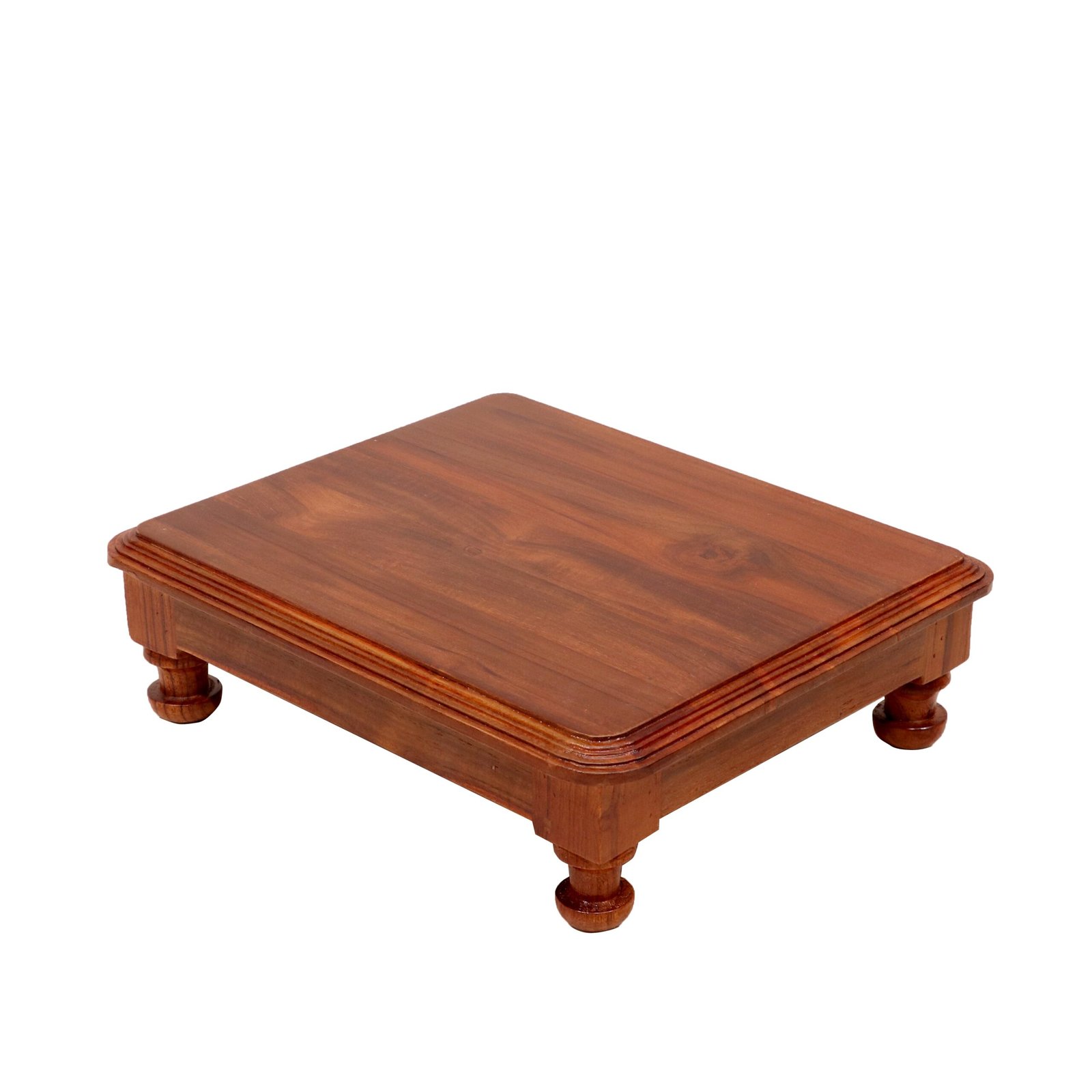 Natural Brown Handmade Small Wooden Bajot for Home - Srgun Hut Natural Brown Handmade Small Wooden Bajot for Home