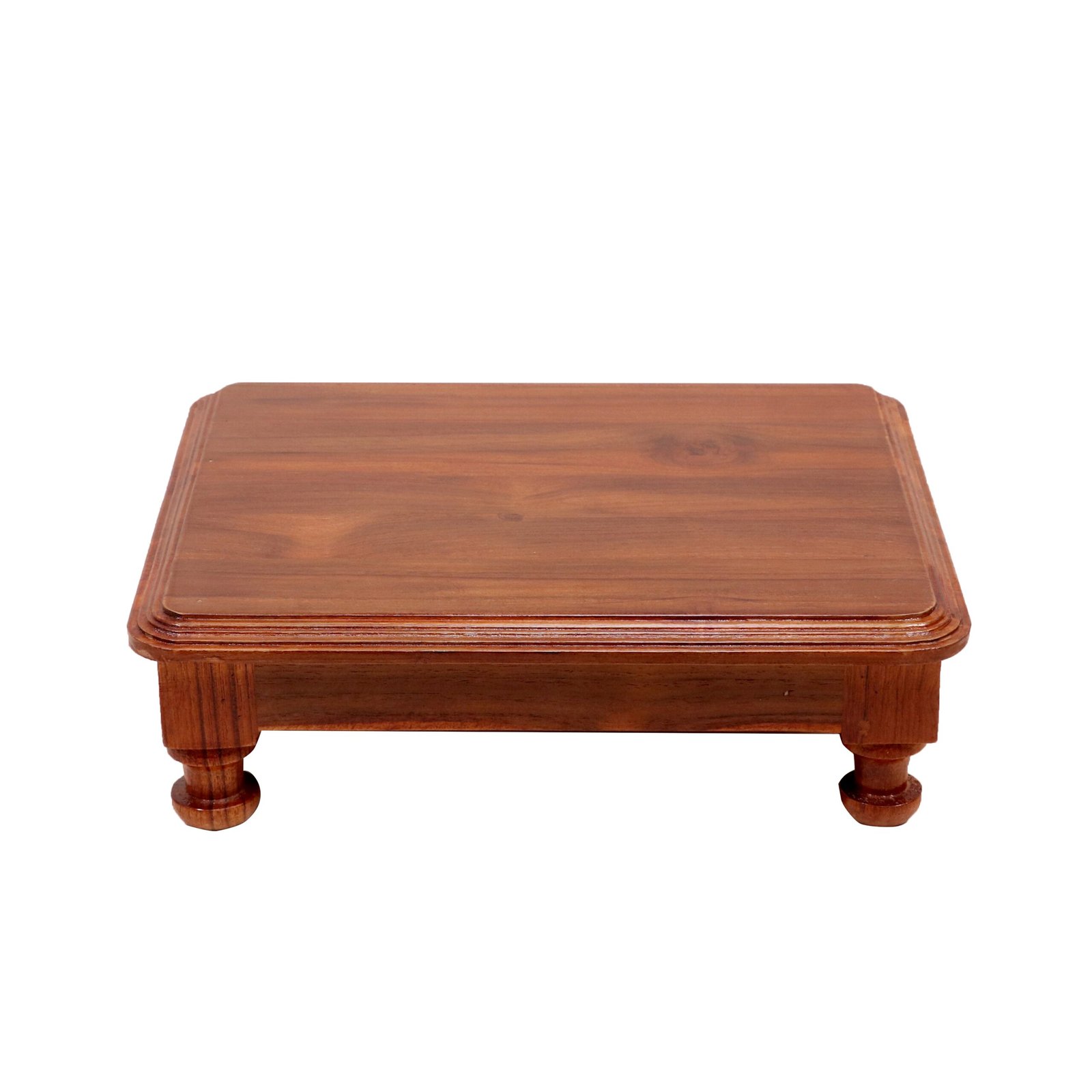 Natural Brown Handmade Small Wooden Bajot for Home - Srgun Hut Natural Brown Handmade Small Wooden Bajot for Home - Image 2