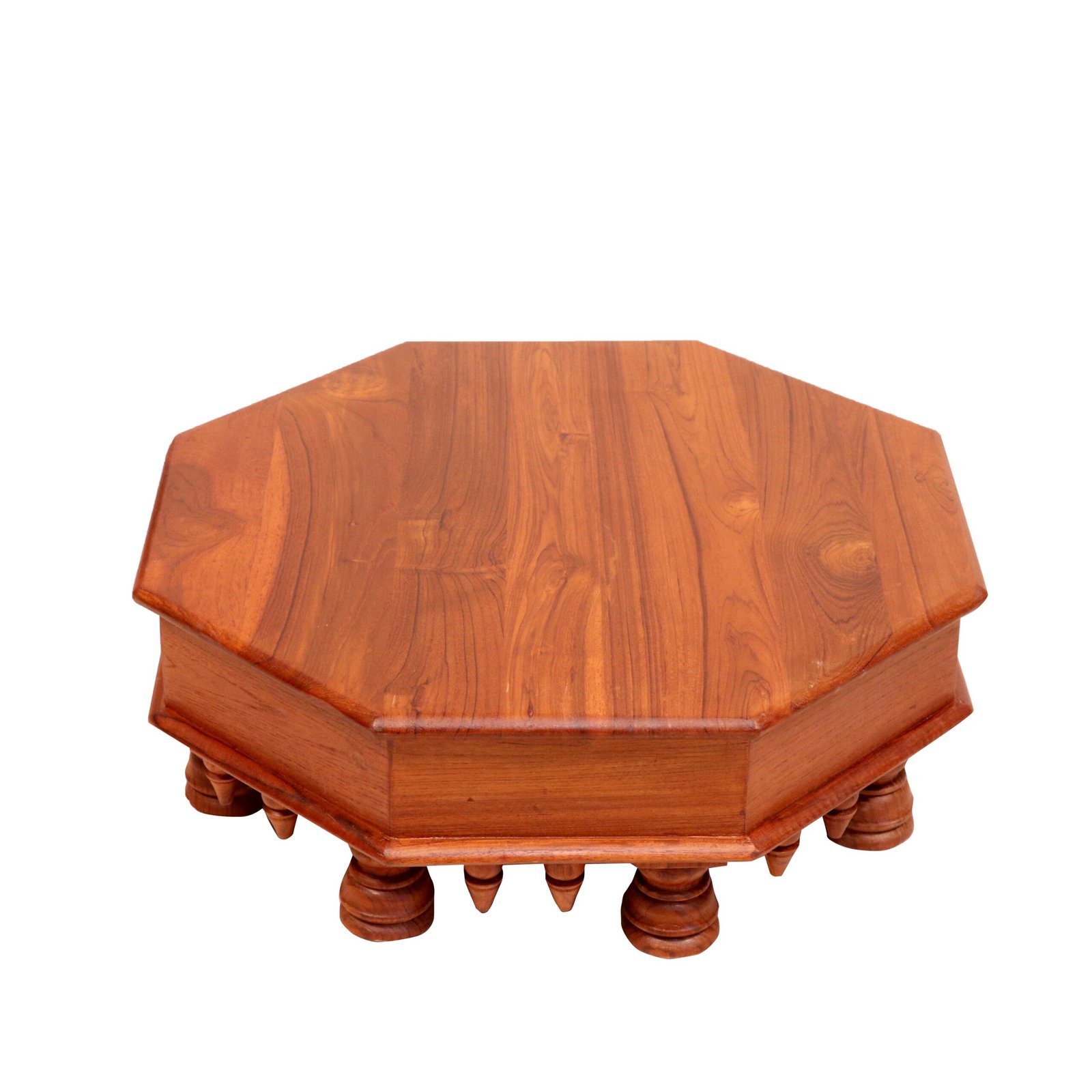 Diamond Shaped Handmade Natural Classic Wooden Bajot for Home - Srgun Hut Diamond Shaped Handmade Natural Classic Wooden Bajot for Home - Image 2