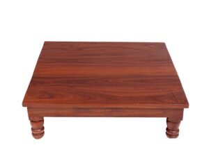 Solid Teak Wooden Square Bajot