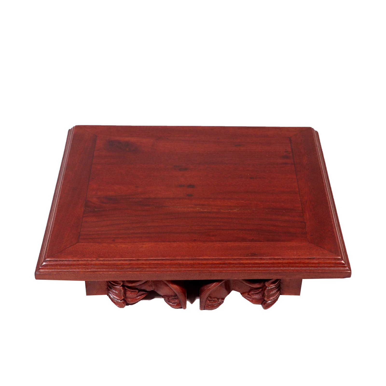 Teak Wooden Square Folding Bajot - Srgun Hut Teak Wooden Square Folding Bajot - Image 3