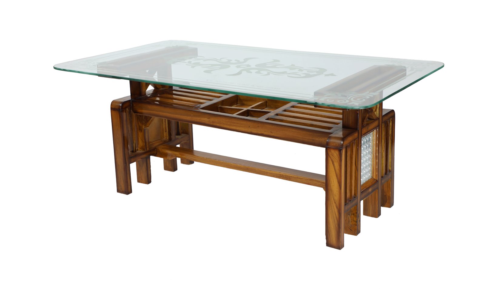 Teak Wooden Center cum Coffee Table 001 - Srgun Hut Teak Wooden Center cum Coffee Table 001