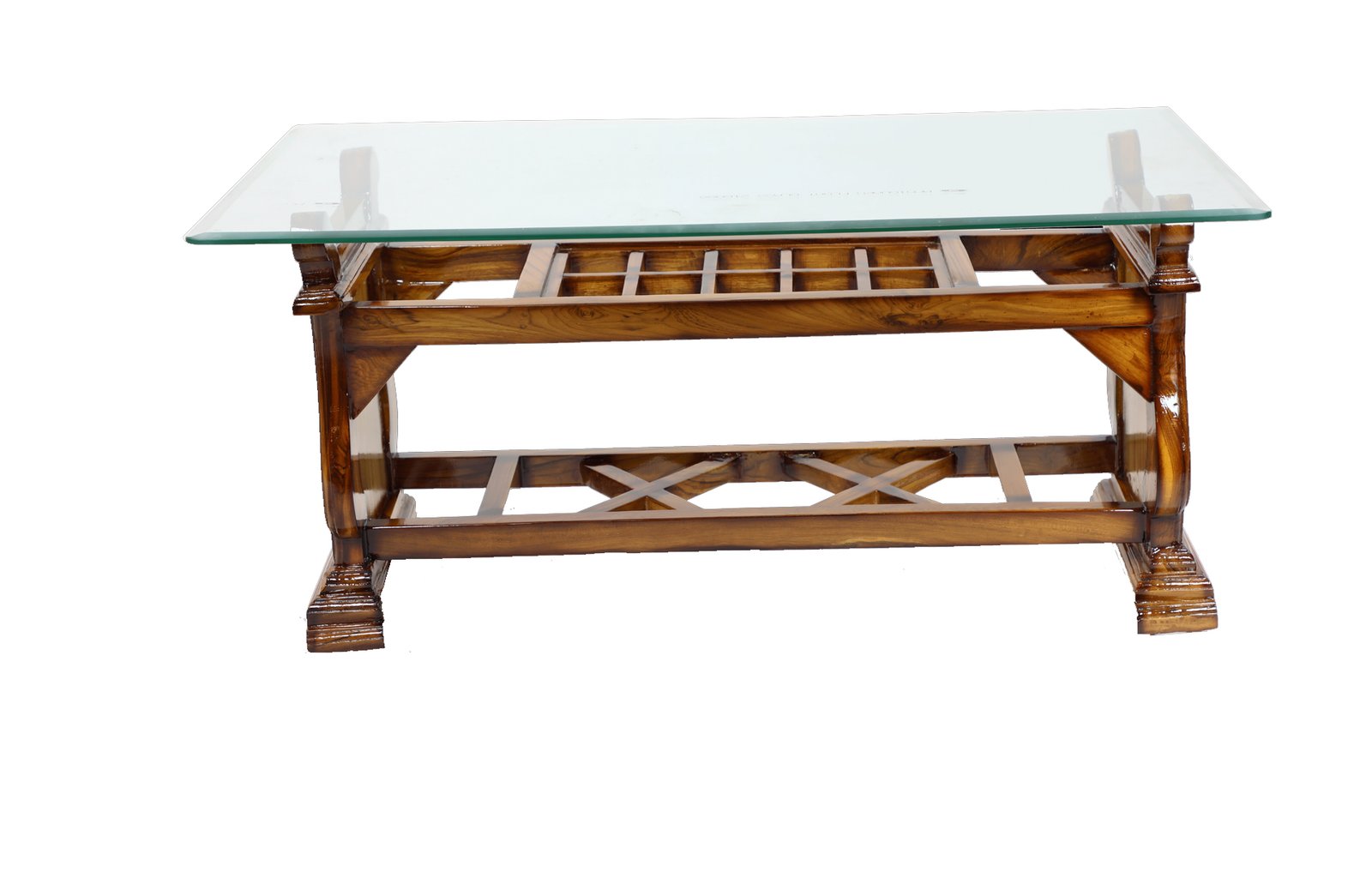 Teak Wooden Center cum Coffee Table 002 - Srgun Hut Teak Wooden Center cum Coffee Table 002 - Image 2