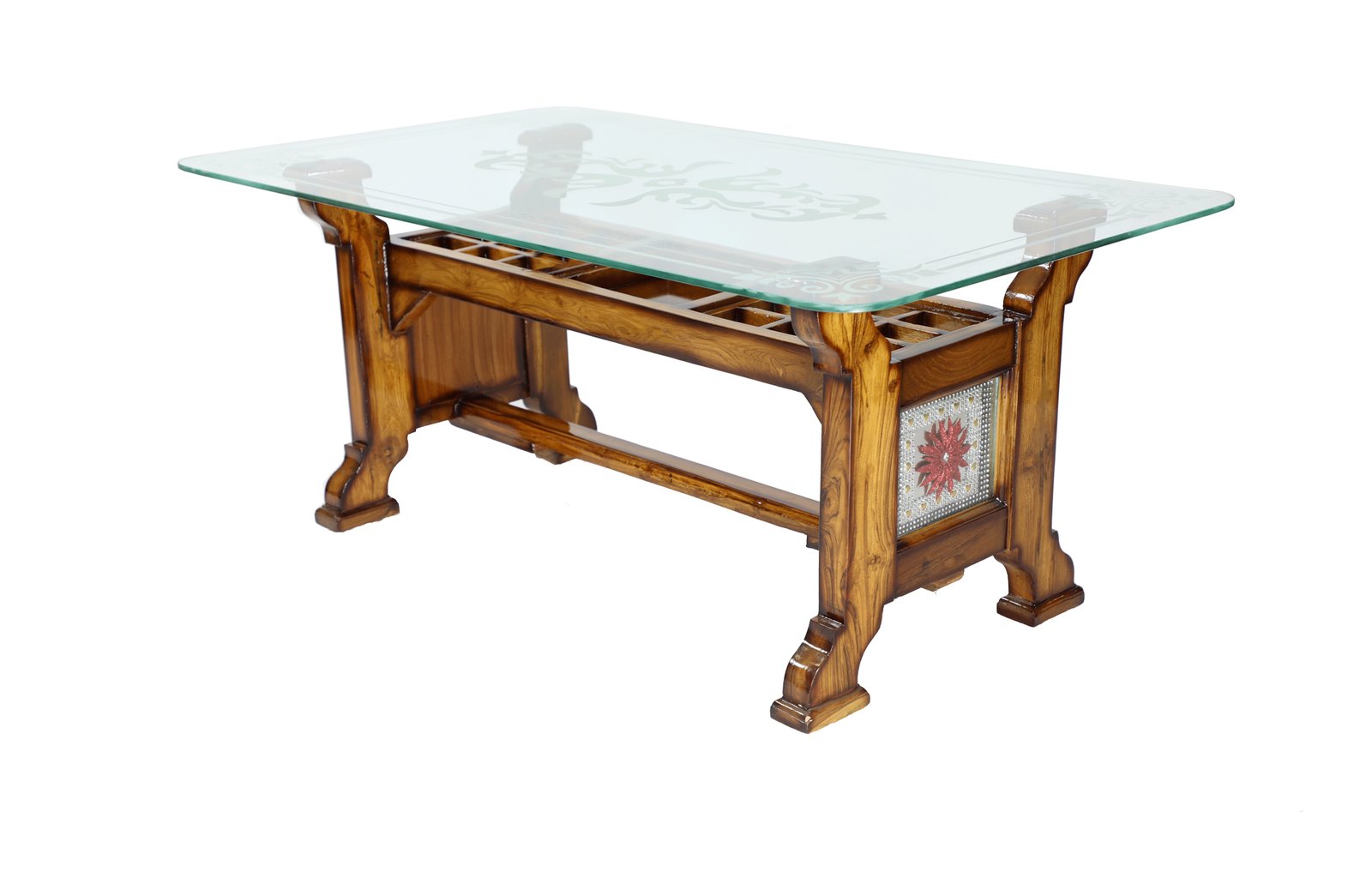 Teak Wooden Center cum Coffee Table 004 - Srgun Hut Teak Wooden Center cum Coffee Table 004