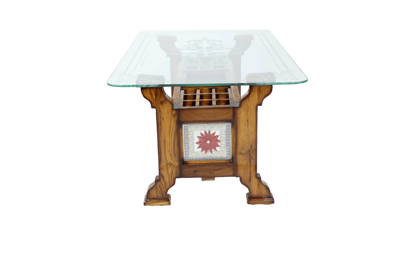 Teak Wooden Center cum Coffee Table 004 - Srgun Hut Teak Wooden Center cum Coffee Table 004 - Image 3