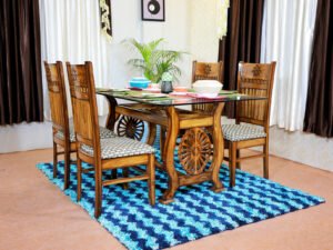 Chakra Style Teak Wooden Dining Set
